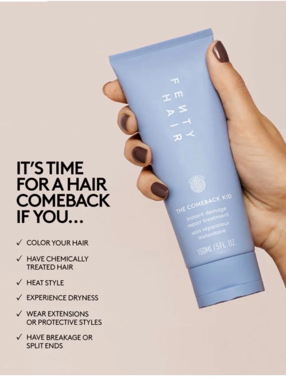 Fenty Hair The Comeback Kid Instant Damage Repair Treatment - Blue